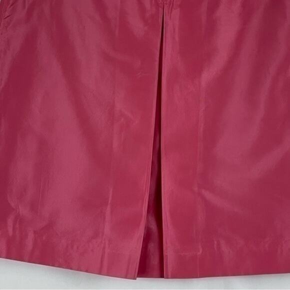 J‎ Crew 100% Silk Pink Skirt With Center Pleat BarbieCore NWOT Size 0 - Picture 3 of 9